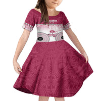 Adi Cakobau School Kid Short Sleeve Dress 75th Anniversary LT05 KID Pink - Polynesian Pride