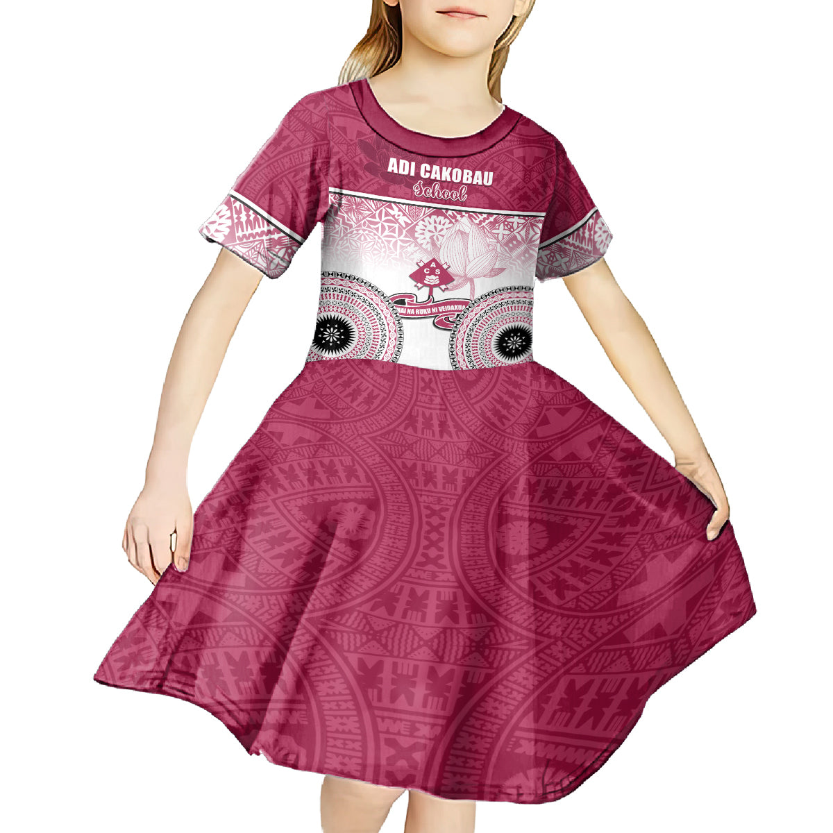 Adi Cakobau School Kid Short Sleeve Dress 75th Anniversary LT05 - Polynesian Pride