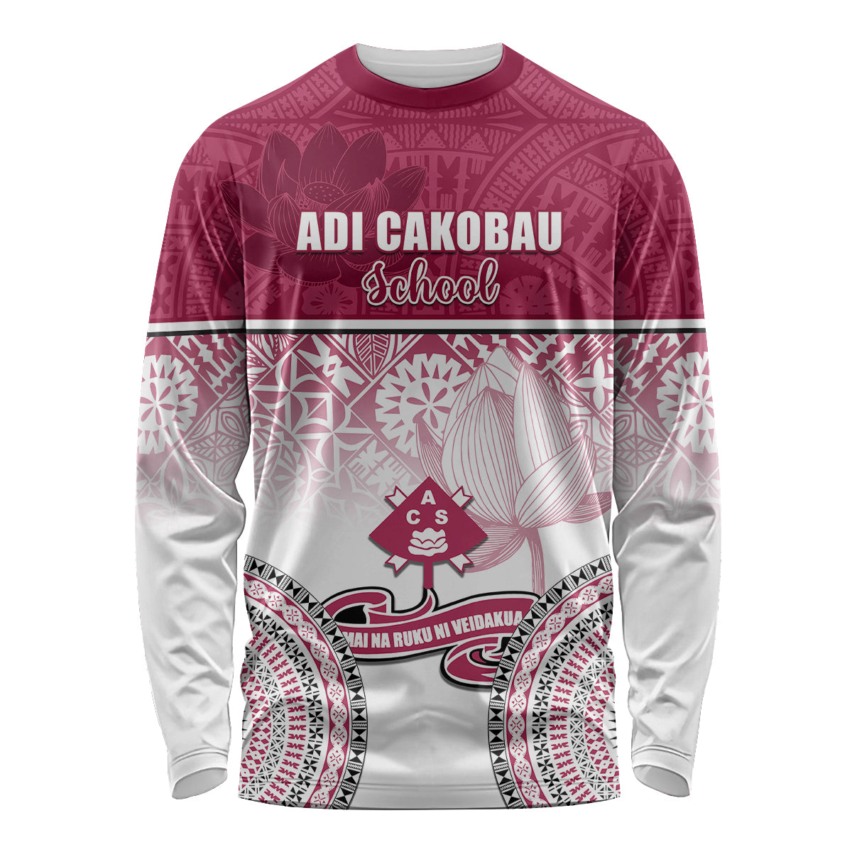 Adi Cakobau School Long Sleeve Shirt 75th Anniversary LT05 Unisex Pink - Polynesian Pride