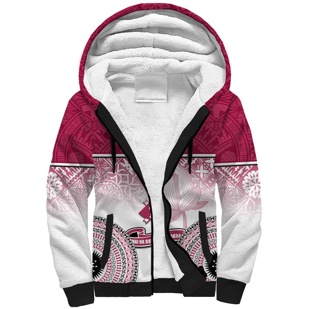 Adi Cakobau School Sherpa Hoodie 75th Anniversary LT05 Unisex Pink - Polynesian Pride