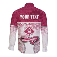 Personalized Adi Cakobau School Long Sleeve Button Shirt With Fijian Tapa Pattern LT05 - Polynesian Pride