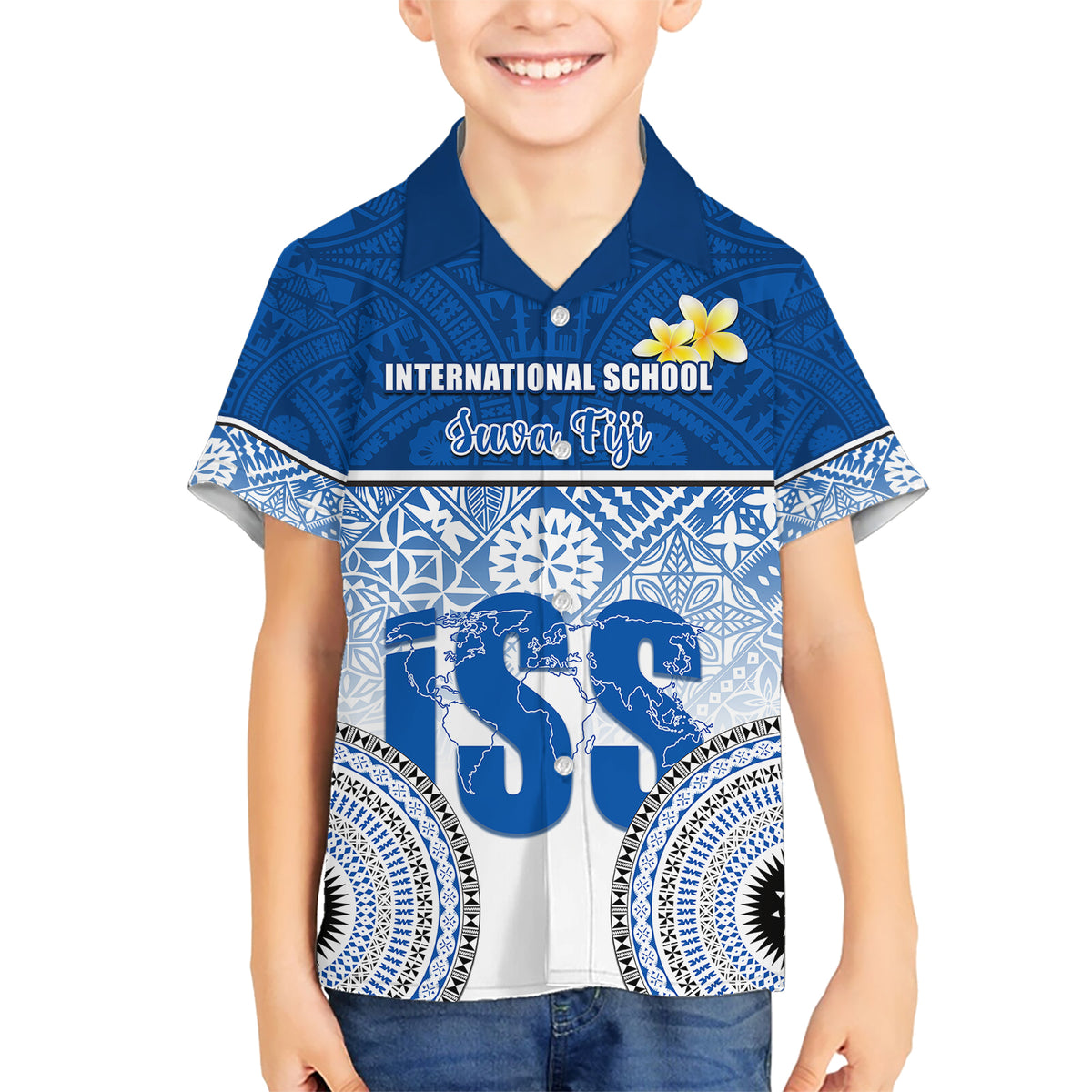 Personalized International School Suva Hawaiian Shirt With Fijian Tapa Pattern LT05 - Polynesian Pride
