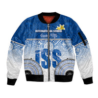 personalized-international-school-suva-sleeve-zip-bomber-jacket-with-fijian-tapa-pattern