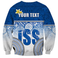 Personalized International School Suva Sweatshirt With Fijian Tapa Pattern LT05 - Polynesian Pride