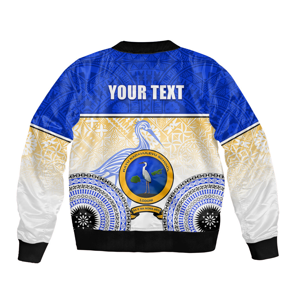 Personalized Ratu Kadavulevu School Bomber Jacket With Fijian Tapa Pattern LT05 - Polynesian Pride
