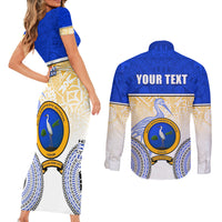 Personalized Ratu Kadavulevu School Couples Matching Short Sleeve Bodycon Dress and Long Sleeve Button Shirts With Fijian Tapa Pattern LT05 - Polynesian Pride