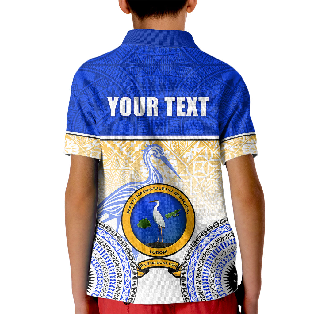 Personalized Ratu Kadavulevu School Kid Polo Shirt With Fijian Tapa Pattern LT05 - Polynesian Pride