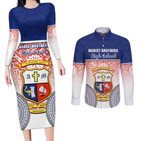 personalized-marist-brothers-high-school-couples-matching-long-sleeve-bodycon-dress-and-long-sleeve-button-shirts-with-fijian-tapa-pattern