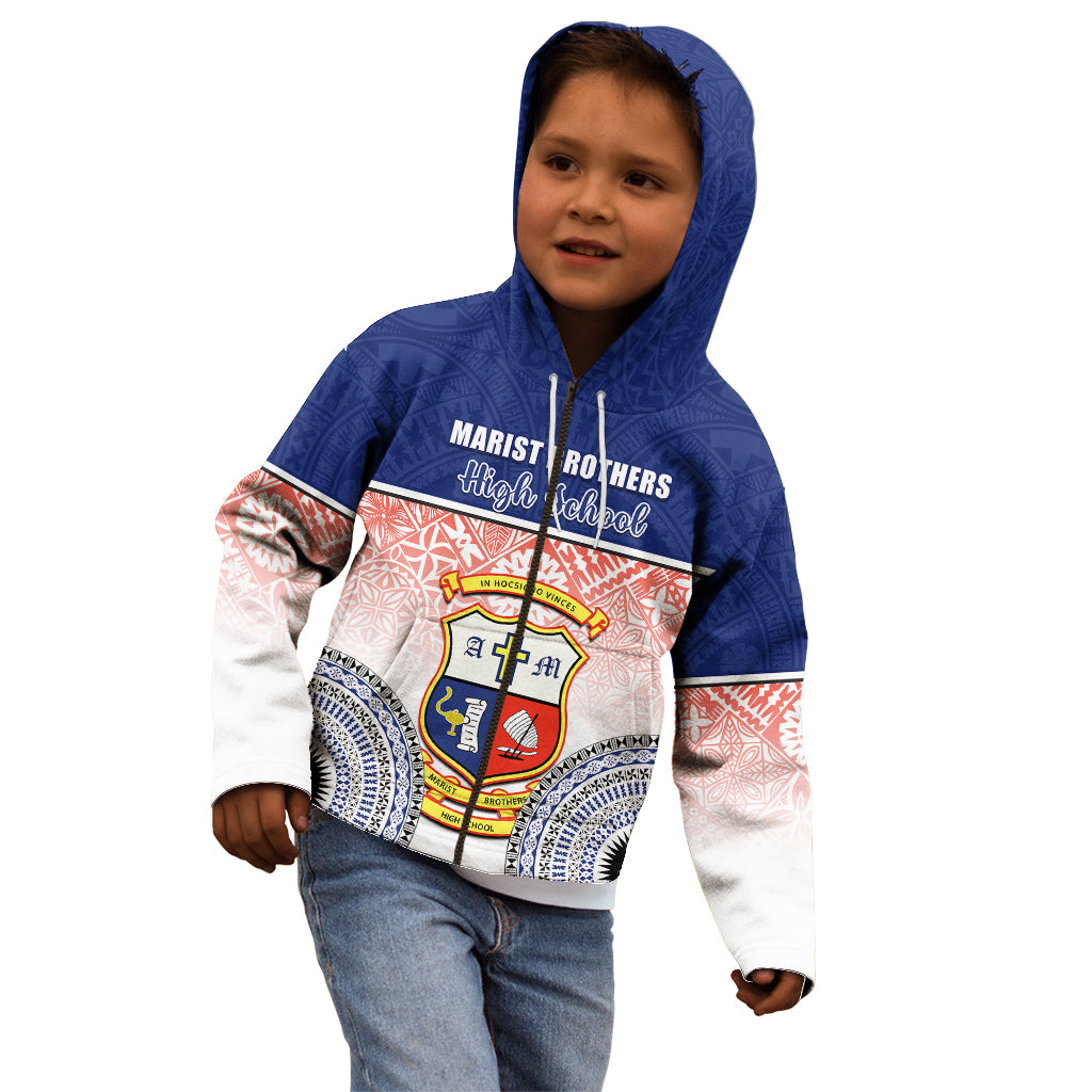 Personalized Marist Brothers High School Kid Hoodie With Fijian Tapa Pattern LT05 - Polynesian Pride
