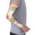 Hawaii Palaka Arm Sleeves Yellow Tribal Pattern With Tropical Flowers - Polynesian Pride