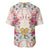 Hawaii Palaka Baseball Jersey Yellow Tribal Pattern With Tropical Flowers - Polynesian Pride