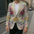 Hawaii Palaka Blazer Yellow Tribal Pattern With Tropical Flowers - Polynesian Pride