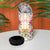Hawaii Palaka 4 in 1 Can Cooler Tumbler Yellow Tribal Pattern With Tropical Flowers - Polynesian Pride