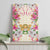 Hawaii Palaka Canvas Wall Art Yellow Tribal Pattern With Tropical Flowers - Polynesian Pride