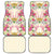 Hawaii Palaka Car Mats Yellow Tribal Pattern With Tropical Flowers - Polynesian Pride