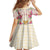 Hawaii Palaka Family Matching Off The Shoulder Long Sleeve Dress and Hawaiian Shirt Yellow Tribal Pattern With Tropical Flowers - Polynesian Pride