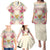 Hawaii Palaka Family Matching Puletasi and Hawaiian Shirt Yellow Tribal Pattern With Tropical Flowers - Polynesian Pride