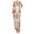 Hawaii Palaka Family Matching Tank Maxi Dress and Hawaiian Shirt Yellow Tribal Pattern With Tropical Flowers - Polynesian Pride