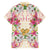 Hawaii Palaka Hawaiian Shirt Yellow Tribal Pattern With Tropical Flowers - Polynesian Pride