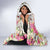 Hawaii Palaka Hooded Blanket Yellow Tribal Pattern With Tropical Flowers - Polynesian Pride