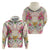 Hawaii Palaka Hoodie Yellow Tribal Pattern With Tropical Flowers - Polynesian Pride