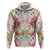 Hawaii Palaka Hoodie Yellow Tribal Pattern With Tropical Flowers - Polynesian Pride