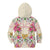 Hawaii Palaka Kid Hoodie Yellow Tribal Pattern With Tropical Flowers - Polynesian Pride