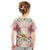 Hawaii Palaka Kid T Shirt Yellow Tribal Pattern With Tropical Flowers - Polynesian Pride