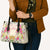 Hawaii Palaka Leather Bag Yellow Tribal Pattern With Tropical Flowers - Polynesian Pride