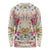 Hawaii Palaka Long Sleeve Shirt Yellow Tribal Pattern With Tropical Flowers - Polynesian Pride