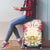 Hawaii Palaka Luggage Cover Yellow Tribal Pattern With Tropical Flowers - Polynesian Pride