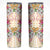 Hawaii Palaka Skinny Tumbler Yellow Tribal Pattern With Tropical Flowers - Polynesian Pride