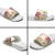 Hawaii Palaka Slide Sandals Yellow Tribal Pattern With Tropical Flowers - Polynesian Pride