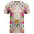 Hawaii Palaka T Shirt Yellow Tribal Pattern With Tropical Flowers - Polynesian Pride