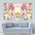 Hawaii Palaka Tapestry Yellow Tribal Pattern With Tropical Flowers - Polynesian Pride