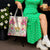 Hawaii Palaka Tote Bag Yellow Tribal Pattern With Tropical Flowers - Polynesian Pride