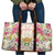 Hawaii Palaka Travel Bag Yellow Tribal Pattern With Tropical Flowers - Polynesian Pride