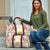 Hawaii Palaka Travel Bag Yellow Tribal Pattern With Tropical Flowers - Polynesian Pride