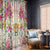 Hawaii Palaka Window Curtain Yellow Tribal Pattern With Tropical Flowers - Polynesian Pride