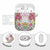 Hawaii Palaka AirPods Case White Tribal Pattern With Tropical Flowers - Polynesian Pride