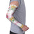Hawaii Palaka Arm Sleeves White Tribal Pattern With Tropical Flowers - Polynesian Pride