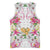 Hawaii Palaka Basketball Jersey White Tribal Pattern With Tropical Flowers - Polynesian Pride