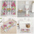 Hawaii Palaka Bathroom Set White Tribal Pattern With Tropical Flowers - Polynesian Pride