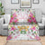 Hawaii Palaka Blanket White Tribal Pattern With Tropical Flowers - Polynesian Pride