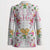 Hawaii Palaka Blazer White Tribal Pattern With Tropical Flowers - Polynesian Pride