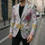 Hawaii Palaka Blazer White Tribal Pattern With Tropical Flowers - Polynesian Pride