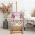 Hawaii Palaka Canvas Wall Art White Tribal Pattern With Tropical Flowers - Polynesian Pride