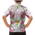 Hawaii Palaka Family Matching Mermaid Dress and Hawaiian Shirt White Tribal Pattern With Tropical Flowers - Polynesian Pride