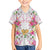 Hawaii Palaka Family Matching Summer Maxi Dress and Hawaiian Shirt White Tribal Pattern With Tropical Flowers - Polynesian Pride