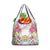 Hawaii Palaka Grocery Bag White Tribal Pattern With Tropical Flowers - Polynesian Pride